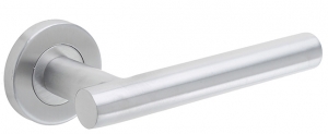 Atlanta Lever Door Handle Set (satin stainless steel)